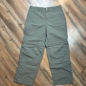 Ground Convertible Green Hiking‎ Pants 34 Waist – Outdoors, Adventure, Casual
